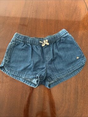 Roxy Denim-Style Blue Girls’ Elastic Waist Shorts
